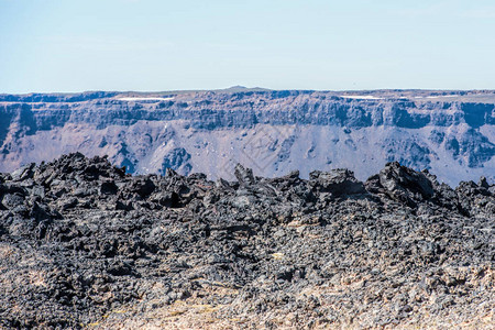 冰岛古代熔岩流背景图片