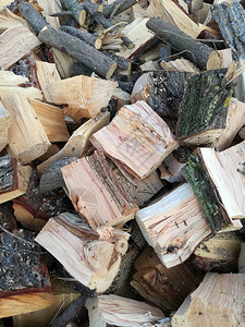砍柴的堆积物背景图片