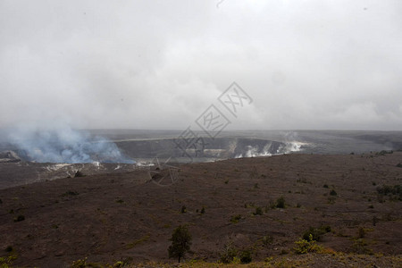 火山景观和火山口夏威夷大岛图片