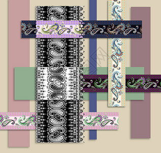 抽象多彩围巾设计背景图片