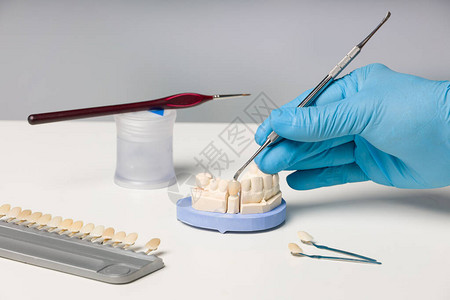 关闭牙科化验室的假牙部图片