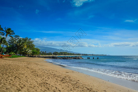 在夏威夷群岛毛伊岛美丽的沙滩上图片