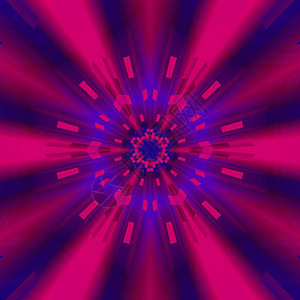 由有几何方形矩和交叉形状的纳龙紫粉色抽象图案组成的圆形六边图片