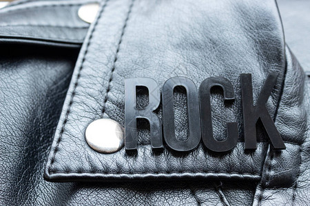 摇滚音乐爱好者与时尚概念风格(Rockkock)的黑字母词图片