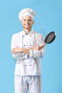 帅的男厨师在彩图片