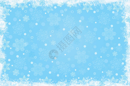 圣诞背景雪花在蓝色背景上背景图片