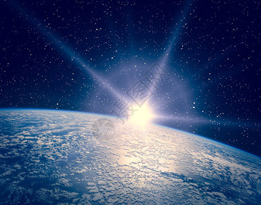 和迷人的日出这幅由美国航天局提供的图像图片