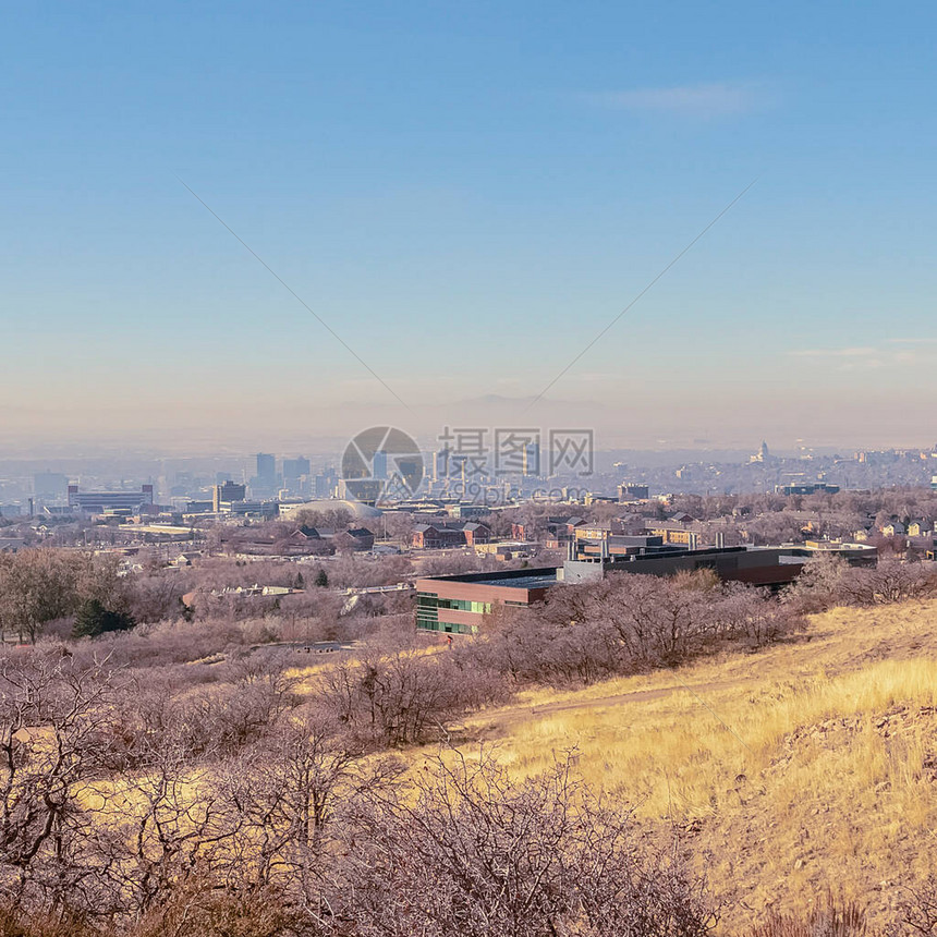 俯视犹他州盐湖城犹他州的远方景色图片