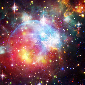 深海空间的银河系和星云星群由美国航天局提高清图片