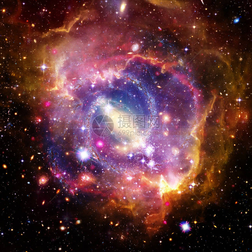 银河系和光线由美国航天局提供图片