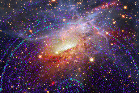 美丽的银河系星云和恒星由美国航天局提图片