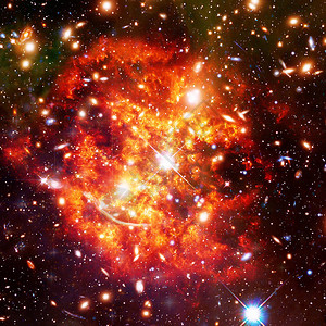 银河系星云和恒星由美国航天局提图片
