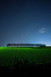 北海道明星与田野背景图片