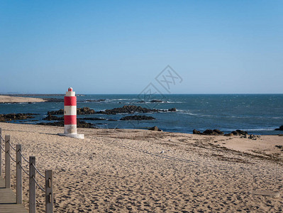 葡萄牙北部美丽的金色海滩图片