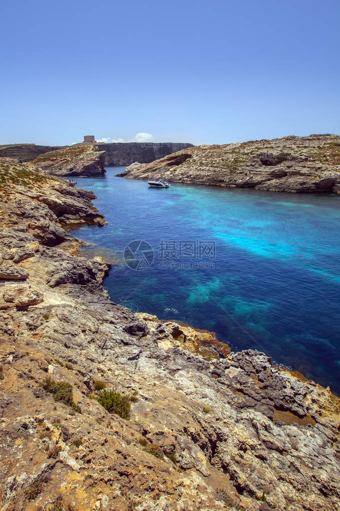 马耳他蓝色标志的美丽风景图片