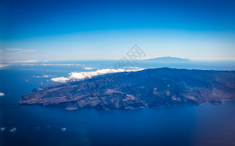 西班牙拉戈梅拉岛的鸟瞰图图片