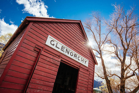 新西兰奥塔戈区Glenorchy标志高清图片