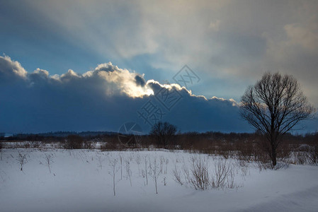 西伯利亚以南的俄罗斯雪封在沙里亚山上的一条路上景图片