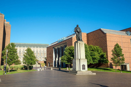 西雅图华盛顿大学旧建筑景观图片