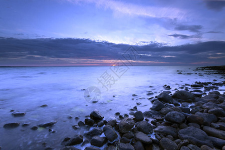 瑞典南部波罗的海日落图片