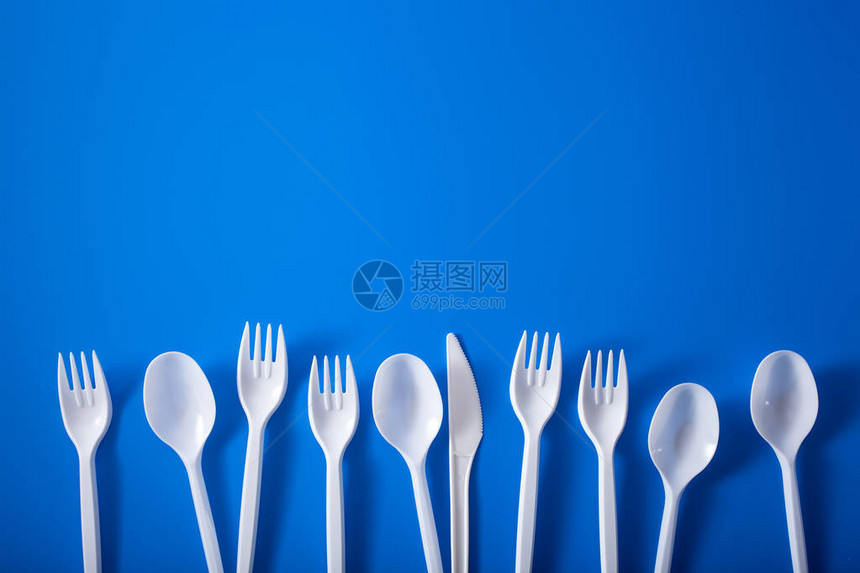 使用单塑料叉勺子回收塑料塑图片