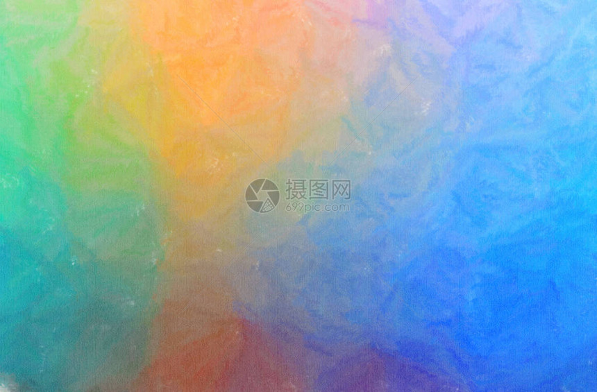 蓝色和橙色蜡笔背景的抽象插图图片