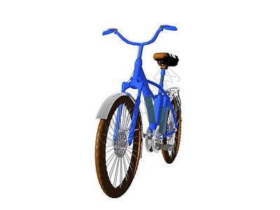 街上的蓝色儿童自行车图片