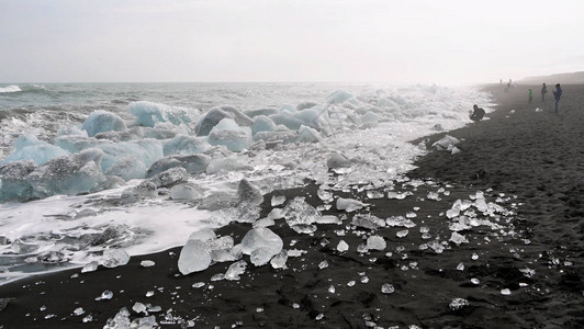 冰岛的冰晶山图片