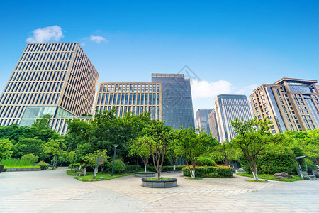 浙江杭州建江新城的现代建筑生物图片