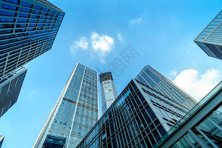 济南市金融区的高楼大位高清图片