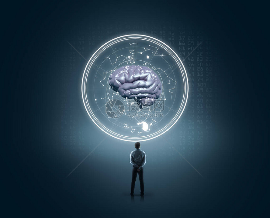 人造智能概念未来用户界面数据和信息人类大脑分析AC549图片