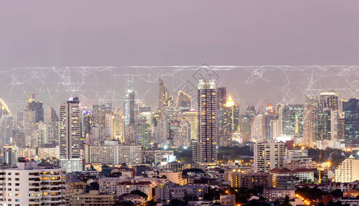 智慧城市与无线通信网络新技术理念图片