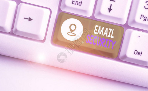 手写文本电子邮件安全概念照片保护电子邮件帐户或服务图片