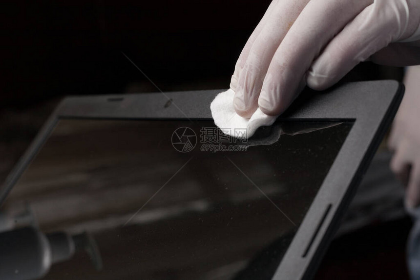 近距离消毒用白手套清洗笔记本电脑防止图片