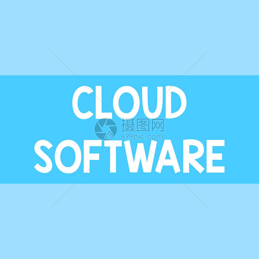 显示CloudSoft的书写注释在互联网平方矩形纸页上存储取数据时所使用的程序的商业概念图片