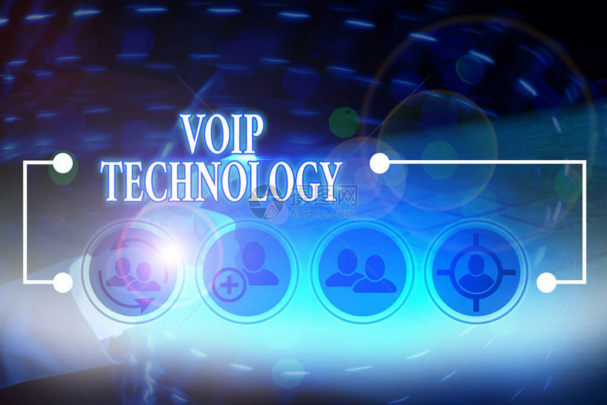显示Voip技术的书写笔记使用互联网作为电话传输媒图片