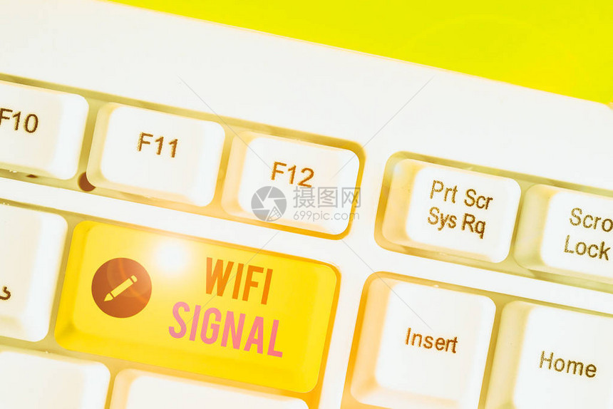 显示Wifi信号的文本符号商业图片展示提供无线高速互联网和图片