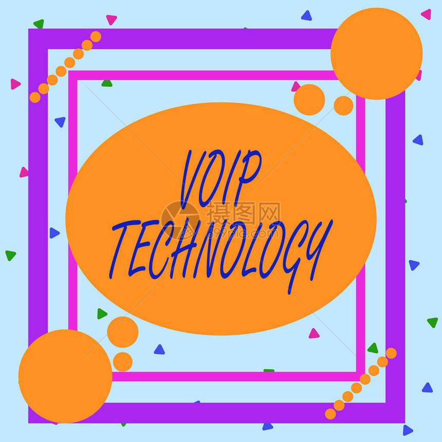 概念手写显示Voip技术概念意义使用互联网作为电话的传输媒介非对称格式图案对象图片