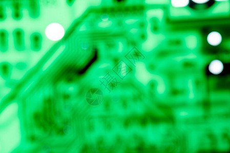 绿色模糊主板电子计算机背景图片