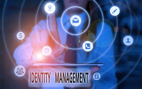 显示身份管理的文本符号展示系统内个人身份管背景图片
