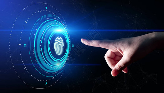 安卓指纹素材指纹扫描通过生物特征识别提供安全访问商业技术安背景