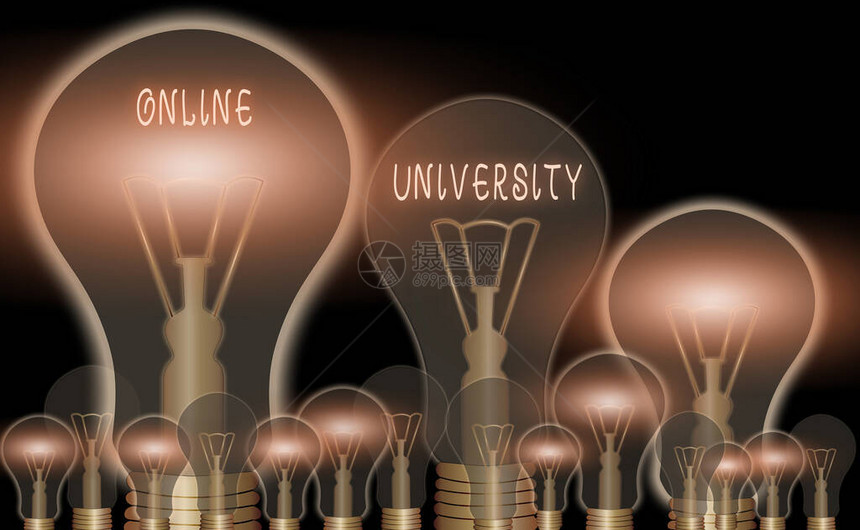 在线大学的文本符号商业图片展示远程学习课程被接上互联网在网上图片