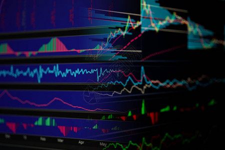 带有价格变动表的投标出价提供贸易信息屏幕监测器的金融商业企图片