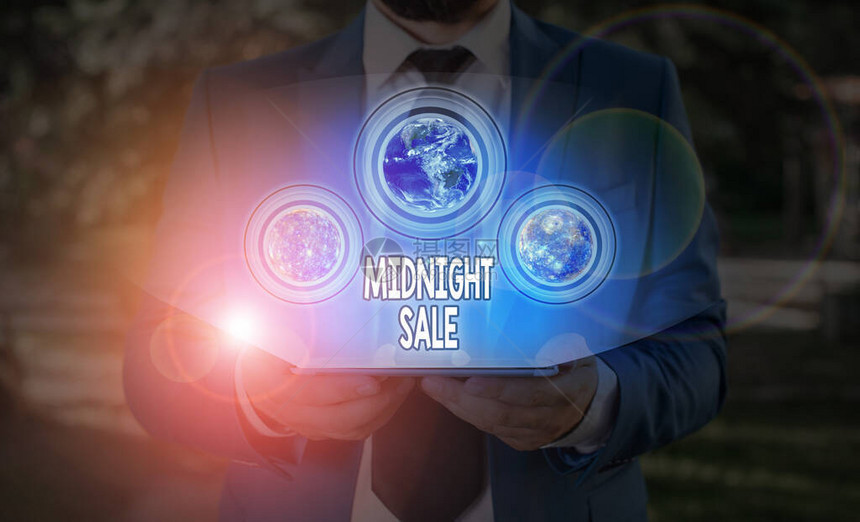 Midnightselal的文本符号商业照片短信店将开放到午夜之前图片