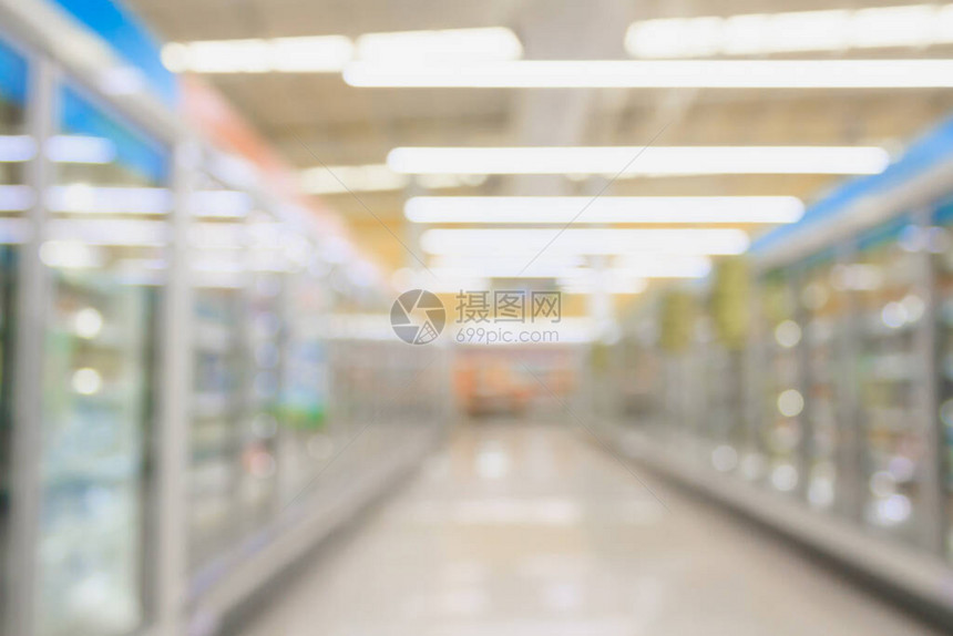 超市冷冻产品过道图片