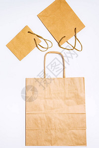 型包装生态袋顶部视图纸质包装购物图片