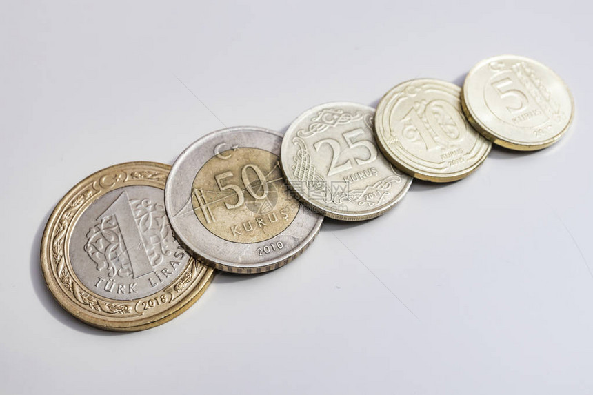 关闭土耳其金属硬币图片