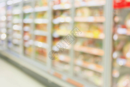 超级市冰箱背景模糊图片