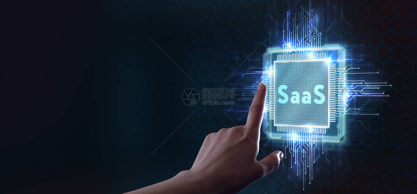 软件即服务SaaS软件概念商业现代技术互联图片
