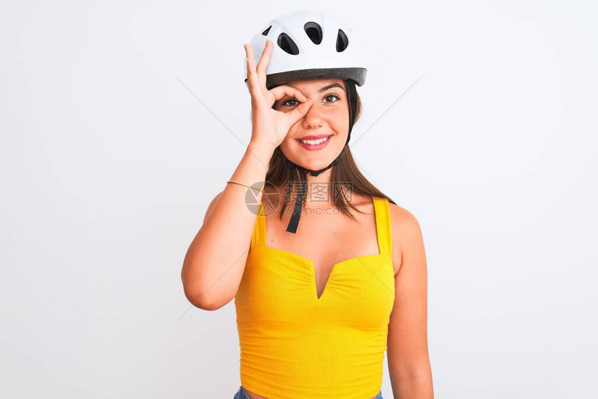 年轻漂亮的骑自行车的女孩图片